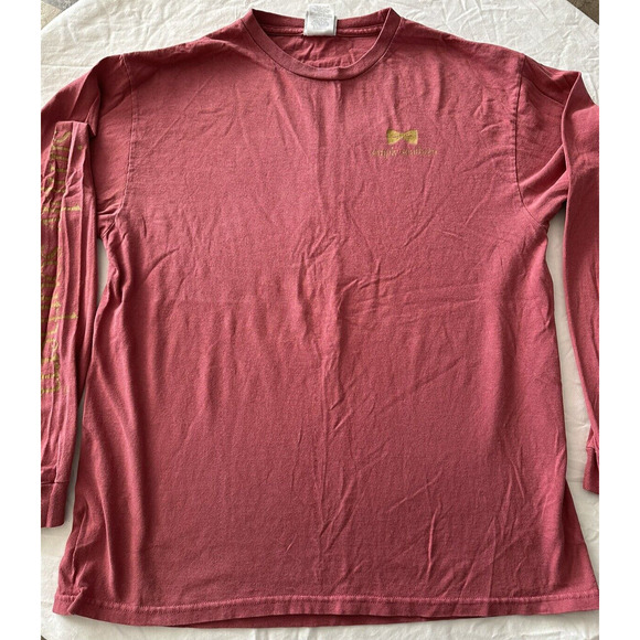Simply Southern Long Sleeve Deep Pink Long Sleeve Large T-Shirt, Graphic w/Roses - Picture 3 of 12